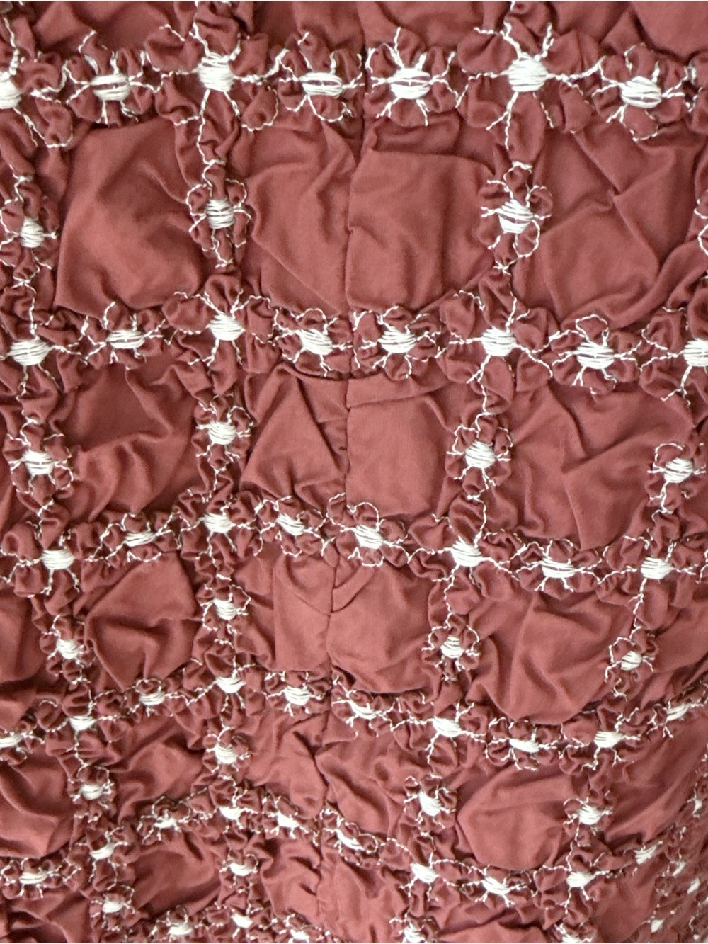 NWT Damson Madder Audrey Midi Dress - Burg/Butter Stitching - Picture 15 of 15